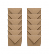 12 Adet Mektup Zarfı 13x18cm 100gr. Kraft - 1