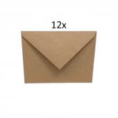 12 Adet Mektup Zarfı 13x18cm 100gr. Kraft - 3