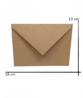 12 Adet Mektup Zarfı 13x18cm 100gr. Kraft - 5