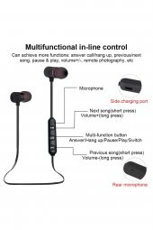 Huawei Y5, Y6, Y7 Uyumlu Boyundan Asmalı Sport Mikrofonlu Bluetooth Kulaklık - 2