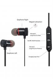 Huawei Y5, Y6, Y7 Uyumlu Boyundan Asmalı Sport Mikrofonlu Bluetooth Kulaklık - 5