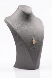 Golden Rutilli Kuvars Doğal Taş 925 Ayar Gümüş Kolye - 3