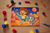Hayellerden Doğan Puzzle Serisi Piroş ve Mırmır Şeker Gezegeninde 240 Parça A3 Puzzle thumbnail 2