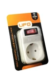 UFO Akım Korumalı Tekli Anahtar Priz Beyaz thumbnail 1