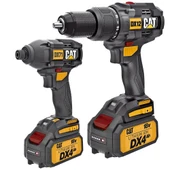 CAT DX12K.2 18Volt/4.0Ah Li-ion Çift Akülü Kömürsüz Profesyonel Şarjlı Darbeli Matkap + DX71.2 Kömürsüz Darbeli Tornavid thumbnail 3