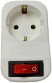 UFO Akım Korumalı Tekli Anahtar Priz Beyaz thumbnail 2