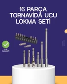 16 Parça Bits ve Adaptör Seti Vidalama Tamir Bakım Seti thumbnail 1