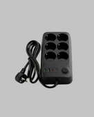 6 Prizli Çoklu Uzatma Kablosu USB Type-C Hızlı Şarj Termal Koruma thumbnail 3