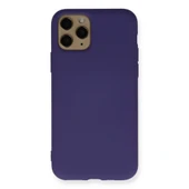 İphone 11 Pro Kılıf Nano İçi Kadife Silikon - Mor thumbnail 1