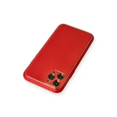 İphone 11 Pro Max Kılıf Coco Deri Silikon Kapak - Kırmızı thumbnail 3