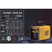 CAT DZ161T 160 Amper TIG LIFT/MMA Çanta Tipi Profesyonel Dijital İnverter Kaynak Makinesi + CAT DX37 Avuç Taşlama thumbnail 3