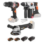 WORX WXKS6 WX354.9 + WX380.9 + WX812.9 + WA3601 20V/2Ah Pro Kombo Set thumbnail 2