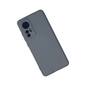 Xiaomi Mi 12 Kılıf Nano İçi Kadife Silikon - Gri thumbnail 2