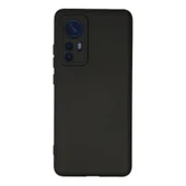 Xiaomi Mi 12 Kılıf Nano İçi Kadife Silikon - Siyah thumbnail 1