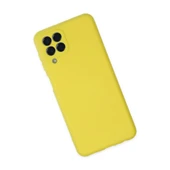 Samsung Galaxy M33 Kılıf Nano İçi Kadife Silikon - Sarı thumbnail 2