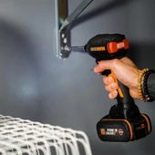 WORX WX265 20Volt 2.0Ah Li-ion Çift Akülü 200Nm Kömürsüz Profesyonel Şarjlı Darbeli Tornavida thumbnail 8