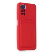 Xiaomi Redmi Note 11s Kılıf Kelvin Kartvizitli Silikon - Kırmızı thumbnail 2