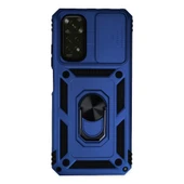 Xiaomi Redmi Note 11 Kılıf Pars Lens Yüzüklü Silikon - Lacivert thumbnail 1