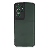 Samsung Galaxy S21 Ultra Kılıf Loop Deri Silikon - Yeşil thumbnail 1