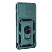 Xiaomi Redmi Note 11 Kılıf Pars Lens Yüzüklü Silikon - Yeşil thumbnail 2