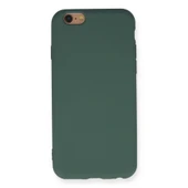 İphone 6 Kılıf Nano İçi Kadife Silikon - Koyu Yeşil thumbnail 1