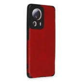 Xiaomi Mi 13 Lite Kılıf Loop Deri Silikon - Kırmızı thumbnail 2