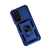 Xiaomi Redmi Note 11 Kılıf Pars Lens Yüzüklü Silikon - Lacivert thumbnail 3