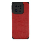 Xiaomi Mi 13 Pro Kılıf Loop Deri Silikon - Kırmızı thumbnail 1