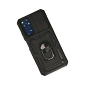 Xiaomi Redmi Note 11 Kılıf Pars Lens Yüzüklü Silikon - Siyah thumbnail 2