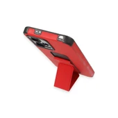 Xiaomi Poco X5 5g Kılıf Mega Standlı Silikon - Kırmızı thumbnail 4