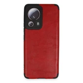 Xiaomi Mi 13 Lite Kılıf Loop Deri Silikon - Kırmızı thumbnail 1