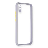 Xiaomi Redmi 9a Kılıf Miami Şeffaf Silikon - Lila thumbnail 1