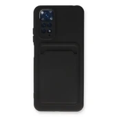 Xiaomi Redmi Note 11 Kılıf Kelvin Kartvizitli Silikon - Siyah thumbnail 1