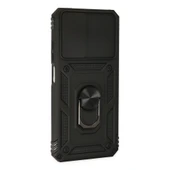 Xiaomi Redmi Note 11 Kılıf Pars Lens Yüzüklü Silikon - Siyah thumbnail 3