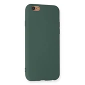 İphone 6 Kılıf Nano İçi Kadife Silikon - Koyu Yeşil thumbnail 3