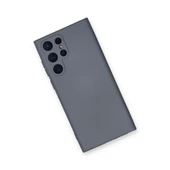 Samsung Galaxy S22 Ultra Kılıf Nano İçi Kadife Silikon - Gri thumbnail 3
