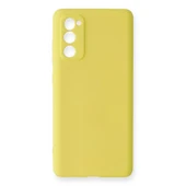 Samsung Galaxy S20 Fe Kılıf Nano İçi Kadife Silikon - Sarı thumbnail 1