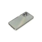 Realme C35 Kılıf Razer Lensli Silikon - Gümüş thumbnail 4