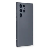Samsung Galaxy S22 Ultra Kılıf Nano İçi Kadife Silikon - Gri thumbnail 2