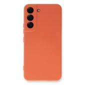 Samsung Galaxy S22 Plus Kılıf Nano İçi Kadife Silikon - Turuncu thumbnail 3