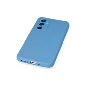 Samsung Galaxy A54 5g Kılıf Nano İçi Kadife Silikon - Mavi thumbnail 4