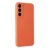 Samsung Galaxy S22 Plus Kılıf Nano İçi Kadife Silikon - Turuncu thumbnail 2