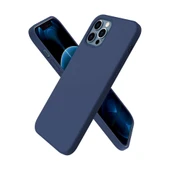 İphone 12 Pro Max Kılıf First Silikon - Lacivert thumbnail 1