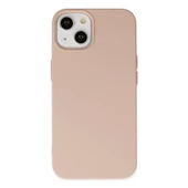İphone 14 Plus Kılıf Nano İçi Kadife Silikon - Pudra thumbnail 1