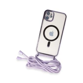 İphone 11 Kılıf Divo Lazer Askılı Magsafe Kapak - Lila thumbnail 3