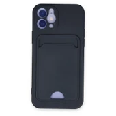 İphone 12 Kılıf Kelvin Kartvizitli Silikon - Lacivert thumbnail 1