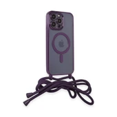 İphone 13 Pro Kılıf Divo Lazer Askılı Magsafe Kapak - Derin Mor thumbnail 2