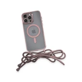 İphone 14 Pro Kılıf Divo Lazer Askılı Magsafe Kapak - Pembe thumbnail 4