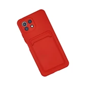 Xiaomi Mi 11 Kılıf Kelvin Kartvizitli Silikon - Kırmızı thumbnail 2