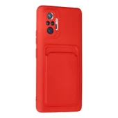 Xiaomi Redmi Note 10 Pro Kılıf Kelvin Kartvizitli Silikon - Kırmızı thumbnail 2